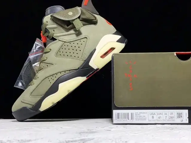 80% Off Sale 6 Olive x Scott Air Jordan Medium Travis CN1084-200 0518